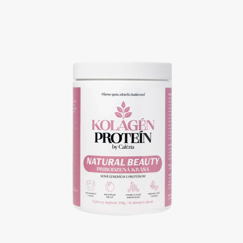Cafézia Natural Beauty – kolagénový komplex, kolagénové peptidy, vitamín C, biotín a vitamín B12, pokožka, vlasy, nechty, krása a regenerácia